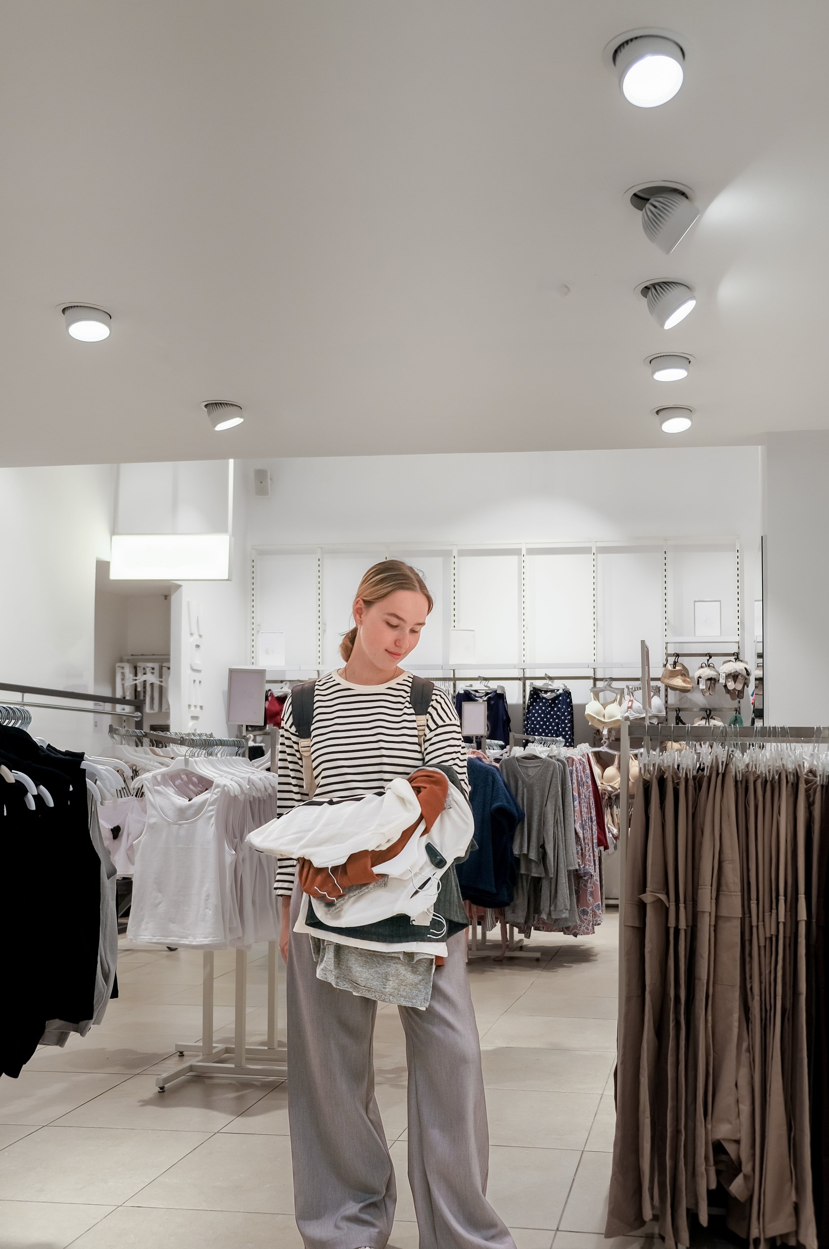 LED display and general lighting in a retail environment