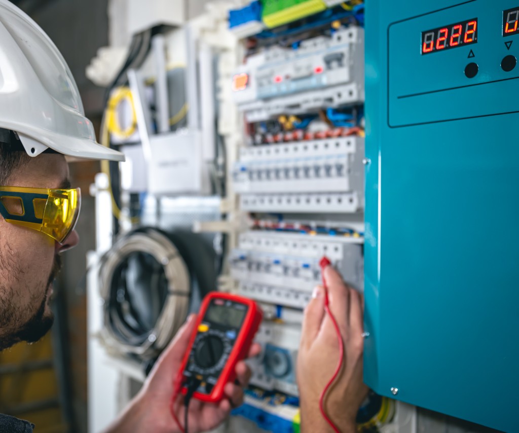 EICR inspection with electrical test equipment
