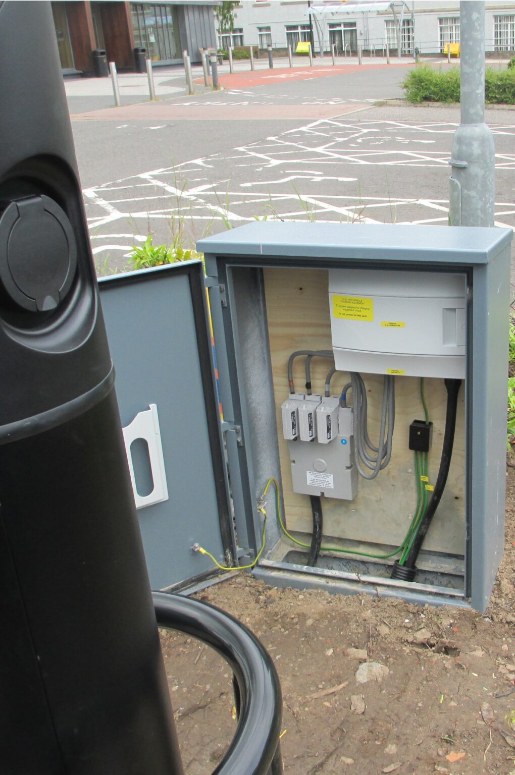 Commercial destination EV charging in a remote or visitor-focused setting