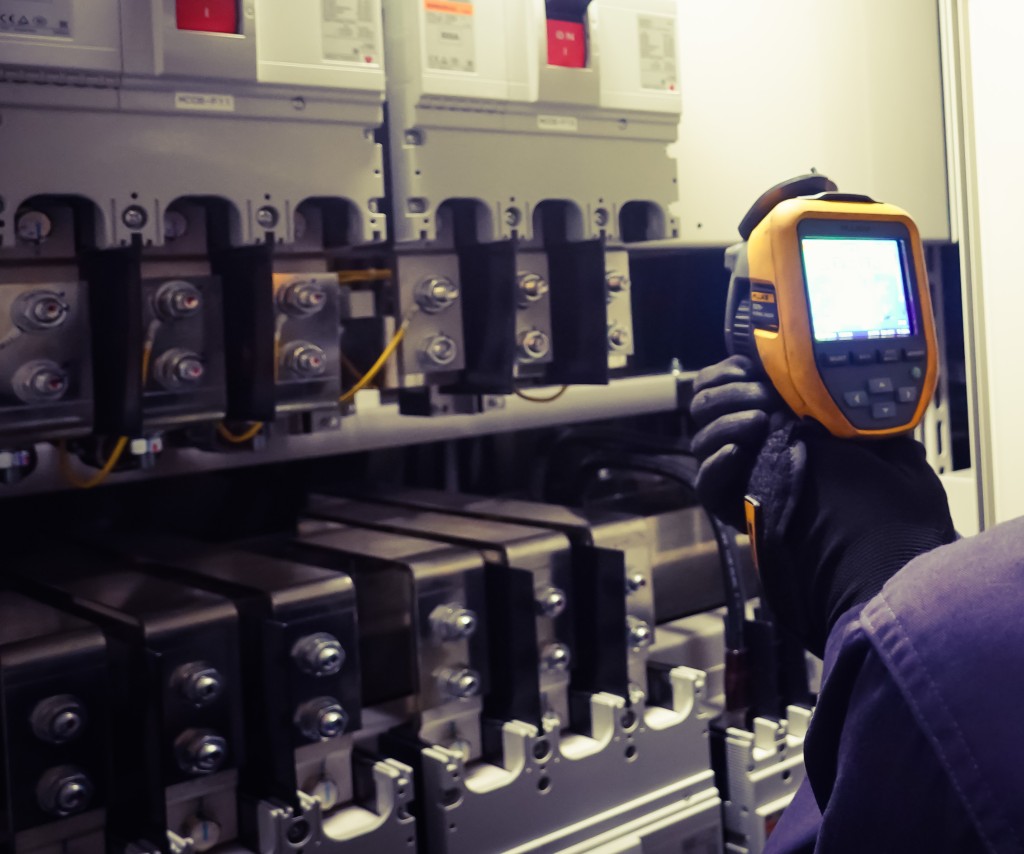 Thermal imaging scan of an electrical panel