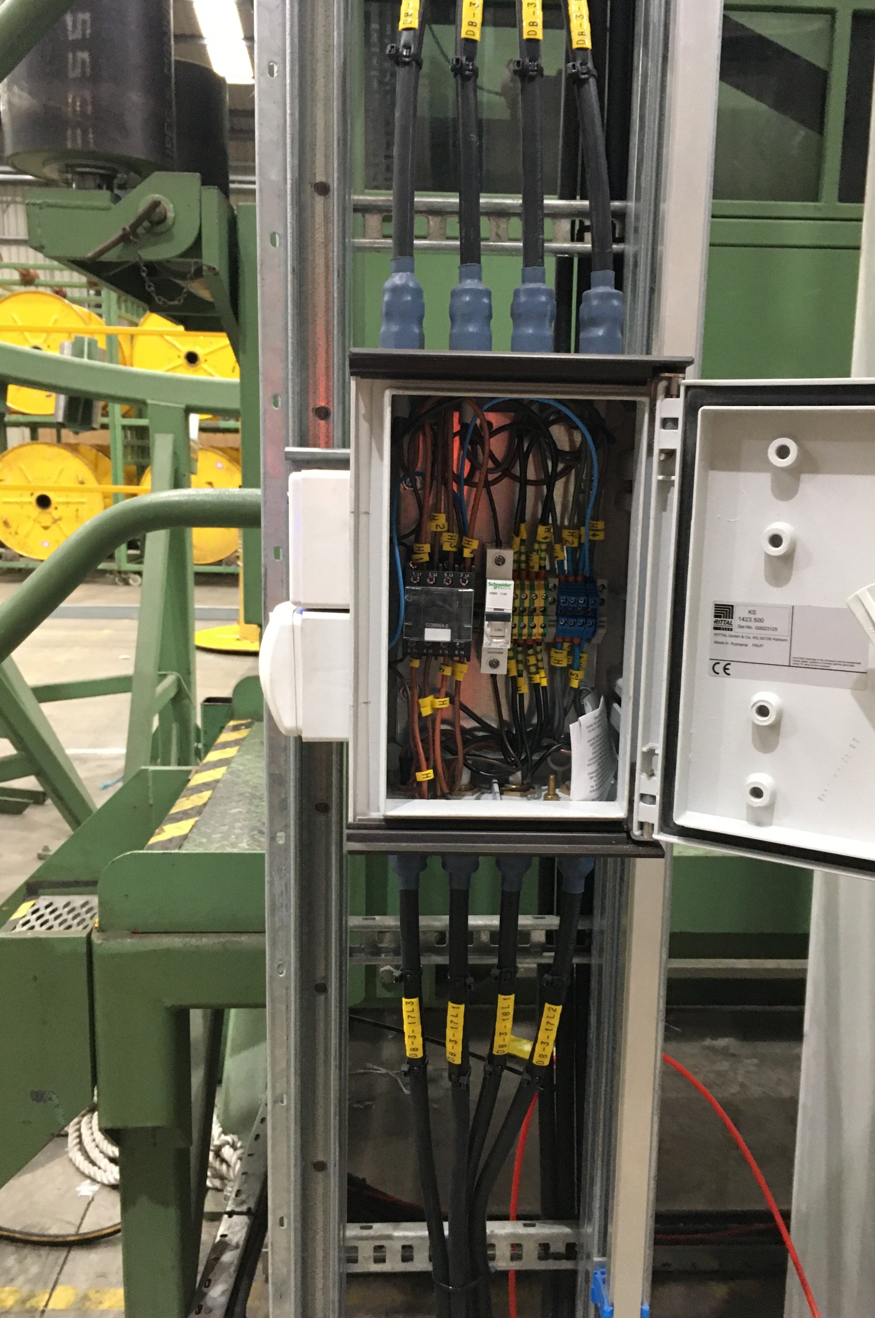 Electrical testing at an industrial site