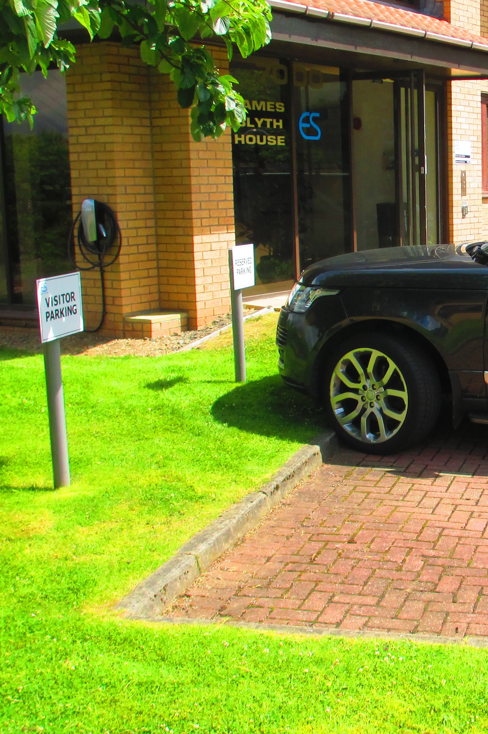 EV charger at the workplace car park