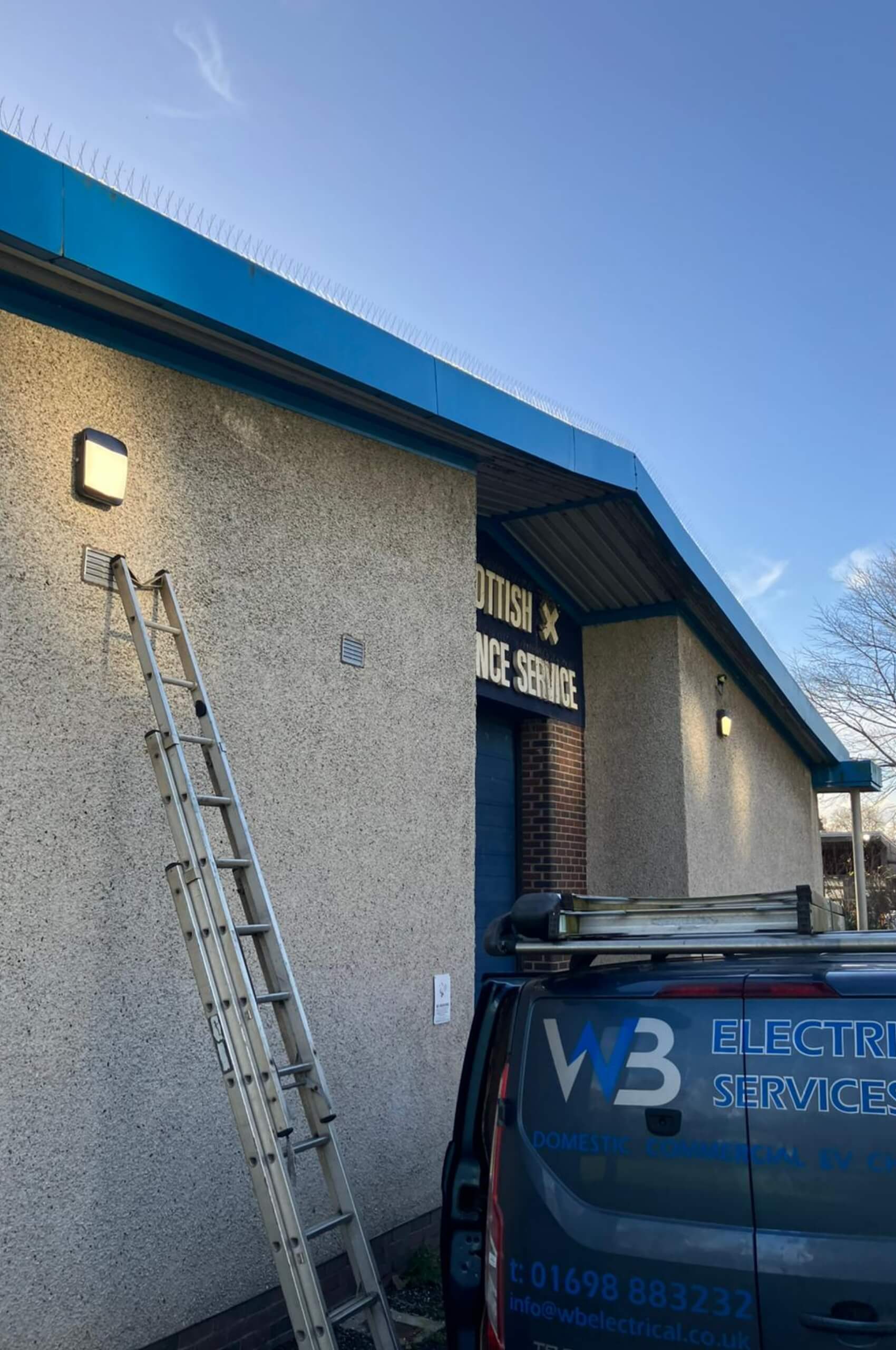 WB Electrical team carrying out emergency lighting upgrade at client premises