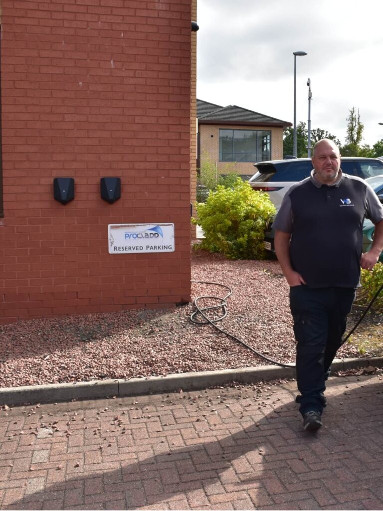 Alan at the Procladd EV charger install project