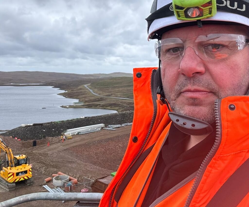 Alan from WB Electrical on a construction site