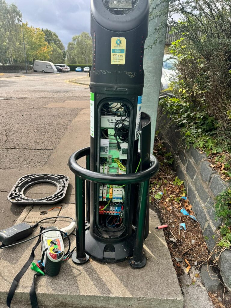 Fixing a live EV charger